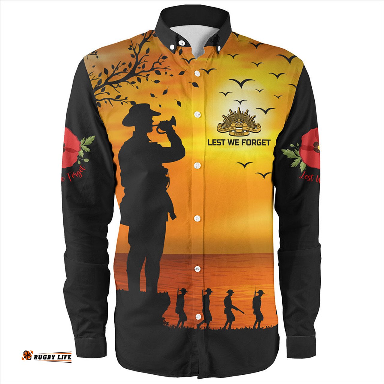 Amazing Aussie Australia Lest We Forget Anzac Horse Brigade Long Sleeve Shirt