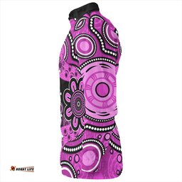 Amazing Aussie Australia Aboriginal Indigenous Dot Painting Pink Long Sleeve Shirt