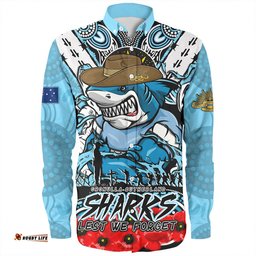 Amazing Aussie Cronulla Sutherland Sharks Ripped Legacy Of The Game The ANZAC Spirit Lives On Long Sleeve Shirt