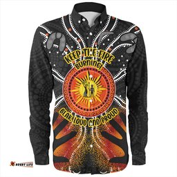 Amazing Aussie Australia Naidoc Week Aboriginal Pattern Hand Symbols Long Sleeve Shirt