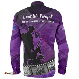 Amazing Aussie Australia Anzac Day Lest We Forget Historical Footage Of Animals Long Sleeve Shirt