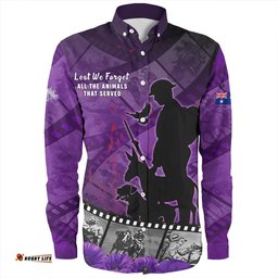 Amazing Aussie Australia Anzac Day Lest We Forget Historical Footage Of Animals Long Sleeve Shirt
