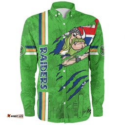 Amazing Aussie Canberra Raiders Happy Australia Day Flag Scratch Style Long Sleeve Shirt