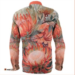 Amazing Aussie Australia Waratahs Red Orange Waratah Flowers Arts Long Sleeve Shirt