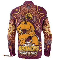Amazing Aussie Brisbane Broncos Aboriginal Pattern Inspired Victory Is Ours Long Sleeve Shirt