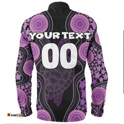 Amazing Aussie Australia Aboriginal Art Purple Turtle Inspired Long Sleeve Shirt