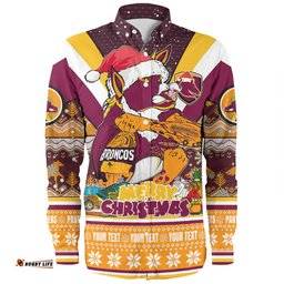 Amazing Aussie Brisbane Broncos Christmas Custom Broncos Santa Aussie Big Things Christmas Long Sleeve Shirt