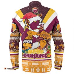 Amazing Aussie Brisbane Broncos Christmas Custom Broncos Santa Aussie Big Things Christmas Long Sleeve Shirt