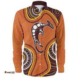 Amazing Aussie Australia Aboriginal Art With Kangaroo Long Sleeve Shirt