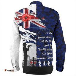 Amazing Aussie Australia Remembrance Day Lest We Forget Australian Military Tribute Blue Long Sleeve Shirt