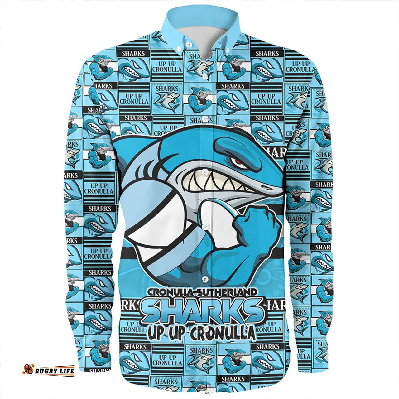Amazing Aussie Cronulla Sutherland Sharks Champion���s Pride Comic Style Long Sleeve Shirt