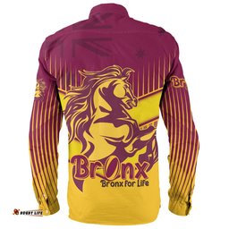 Amazing Aussie Brisbane Broncos Bronx Mascot With Australia Flag Long Sleeve Shirt