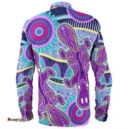 Amazing Aussie Australia Platypus Aboriginal Purple Platypus With Aboriginal Art Dot Painting Patterns Inspired Long Sleeve Shirt