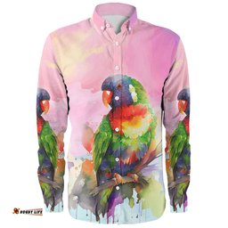 Amazing Aussie Australia Rainbow Lorikeets Rainbow Lorikeets Color Art Long Sleeve Shirt