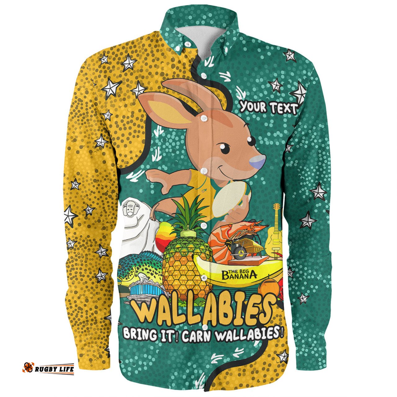 Amazing Aussie Australia Wallabies Custom Australian Big Things Long Sleeve Shirt