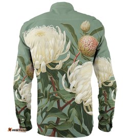 Amazing Aussie Australia Waratahs White Waratah Flowers Fine Art Ver1s Long Sleeve Shirt