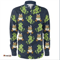 Amazing Aussie Canberra Raiders With Maori Pattern Long Sleeve Shirt