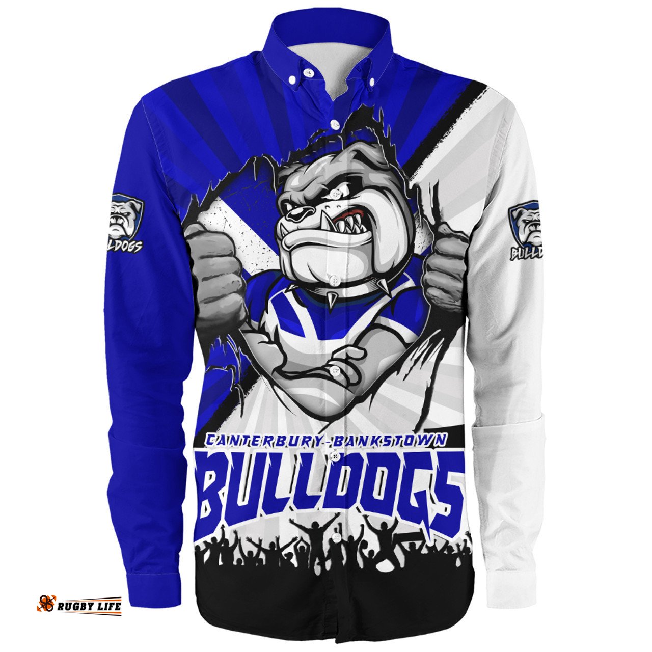 Amazing Aussie Canterbury Bankstown Bulldogs Fearless Soul Series Long Sleeve Shirt