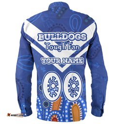 Amazing Aussie Canterbury Bankstown Bulldogs Custom Bulldogs For Life With Aboriginal Style Long Sleeve Shirt