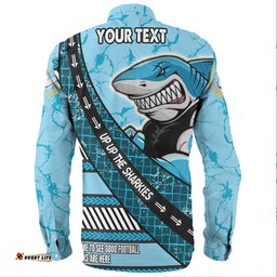 Amazing Aussie Cronulla Sutherland Sharks Theme Song For Rugby With Sporty Style Long Sleeve Shirt