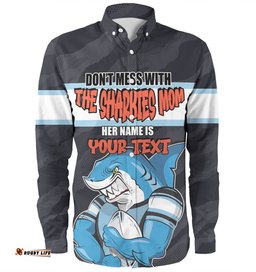 Amazing Aussie Cronulla Sutherland Sharks Mother's Day Screaming Mom and Crazy Fan Long Sleeve Shirt