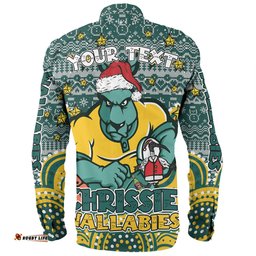 Amazing Aussie Australia Wallabies Christmas Custom Christmas Knit Patterns Vintage Jersey Ugly Long Sleeve Shirt