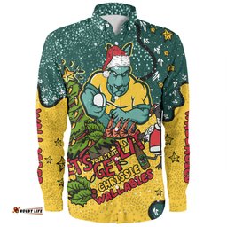 Amazing Aussie Australia Wallabies Christmas Custom Let's Get Lit Chrisse Pressie Long Sleeve Shirt