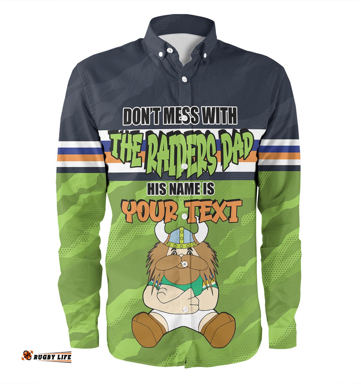 Amazing Aussie Canberra Raiders Father's Day Screaming Dad and Crazy Fan Long Sleeve Shirt