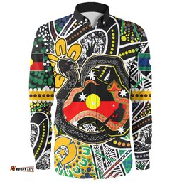 Amazing Aussie Australia Rainbow Serpent Aboriginal Dreamtime Rainbow Serpent Creates Australia Long Sleeve Shirt