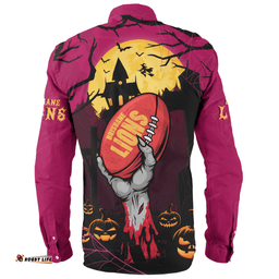 Amazing Aussie Brisbane Lions Full Moon Fever Halloween Supporter Long Sleeve Shirt