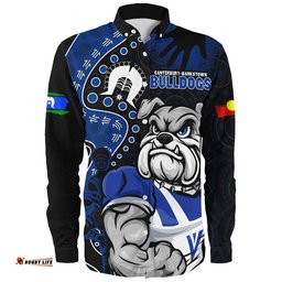 Amazing Aussie Canterbury Bankstown Bulldogs NAIDOC Indigenous Warrior Spirit Long Sleeve Shirt