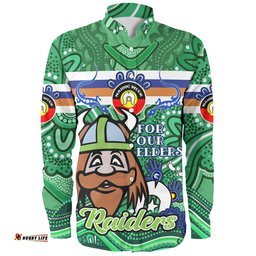 Amazing Aussie Canberra Raiders Naidoc Week Custom For Our Elders Home Jersey Shirt Long Sleeve Shirt