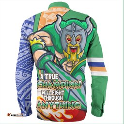 Amazing Aussie Canberra Raiders Grand Final A True Champion Will Fight Through Anything With Polynesian Patterns Long Sleeve Shirt
