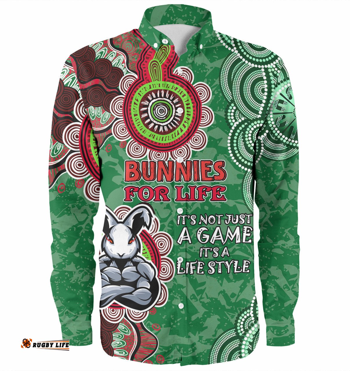 Amazing Aussie Australia Rabbitohs Custom Bunnies for Life Shirt Long Sleeve Shirt