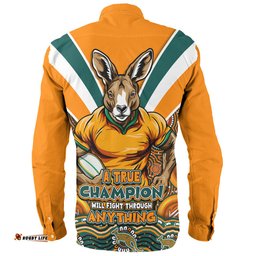 Amazing Aussie Australia Wallabies Squad A True Champion Will Fight Through Anything (Gold) Long Sleeve Shirt