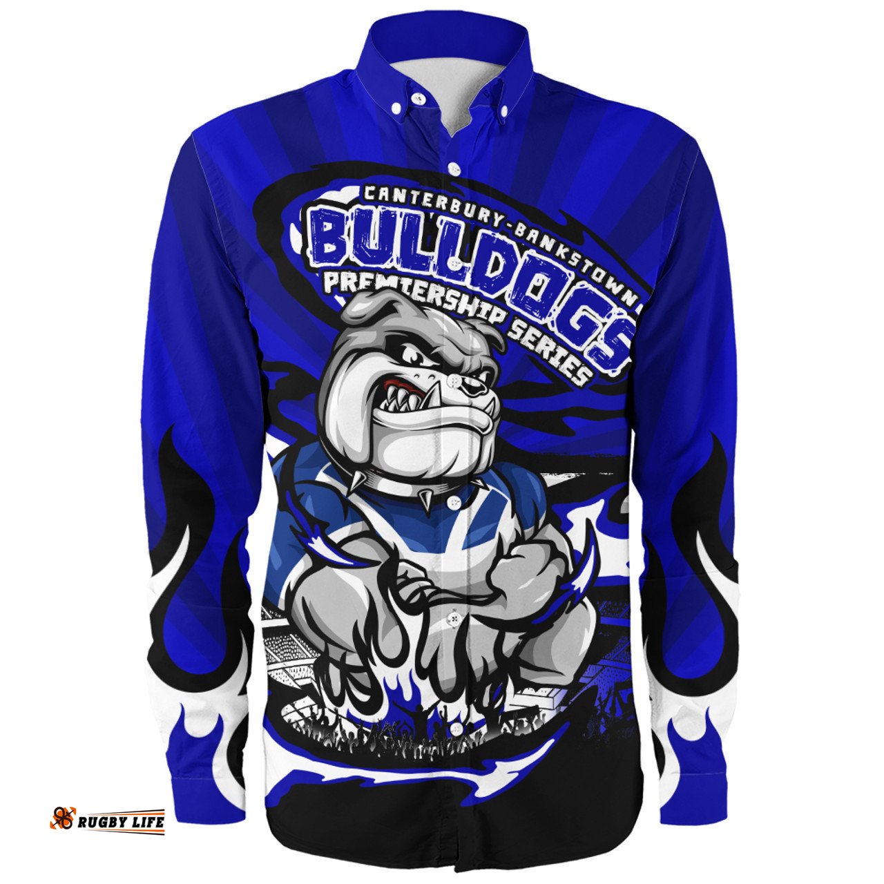 Amazing Aussie Canterbury Bankstown Bulldogs Premiership Series Sports Gear Long Sleeve Shirt