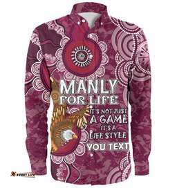 Amazing Aussie Manly Warringah Sea Eagles Manly For Life Shirt Long Sleeve Shirt