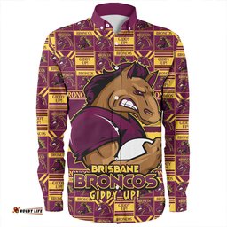 Amazing Aussie Brisbane Broncos Champion���s Pride Comic Style Long Sleeve Shirt