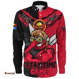 Amazing Aussie Essendon Dreamtime Warriors Of Culture Long Sleeve Shirt