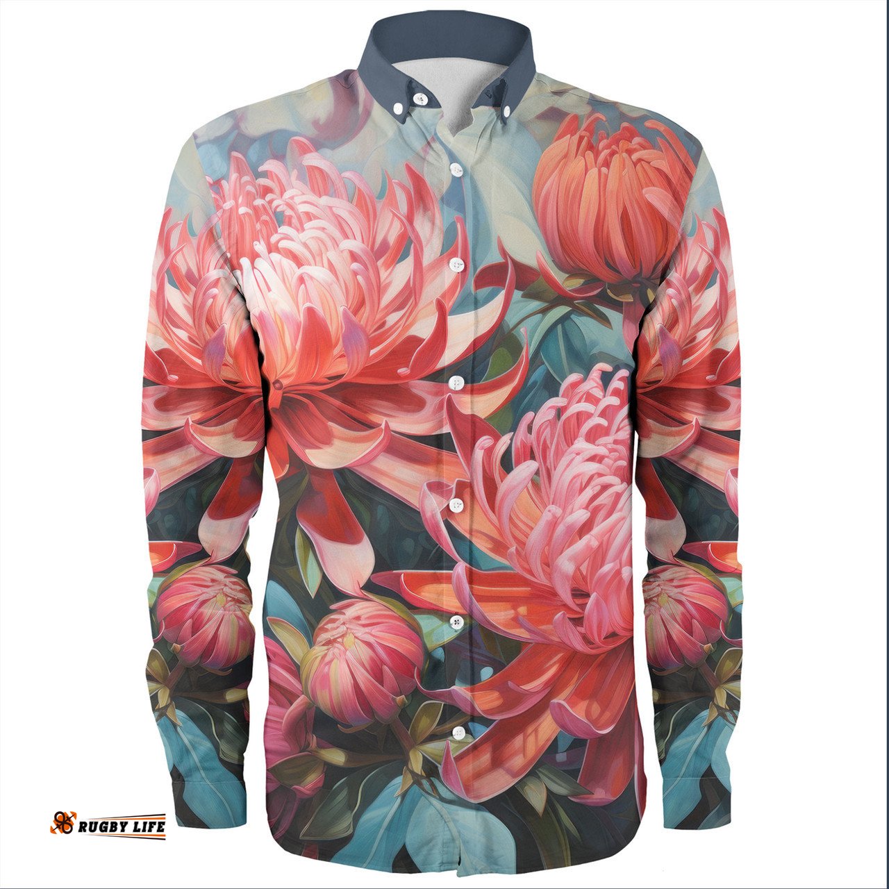 Amazing Aussie Australia Waratahs Waratah Oil Painting Abstract Ver4s Long Sleeve Shirt