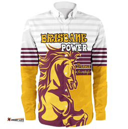 Amazing Aussie Brisbane Broncos Custom Brisbane Broncos Supporter Long Sleeve Shirt