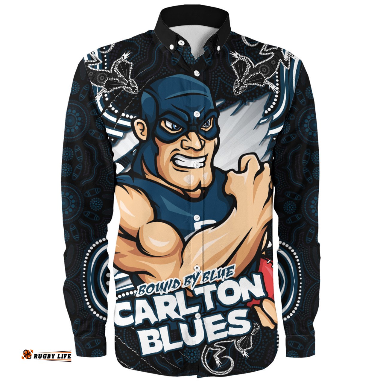 Amazing Aussie Carlton Spirit Warriors Of The Game Long Sleeve Shirt