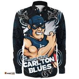 Amazing Aussie Carlton Spirit Warriors Of The Game Long Sleeve Shirt