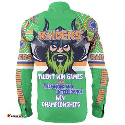 Amazing Aussie Canberra Raiders Custom Talent Win Games But Teamwork And Intelligence Win Championships With Aboriginal Style Long Sleeve Shirt