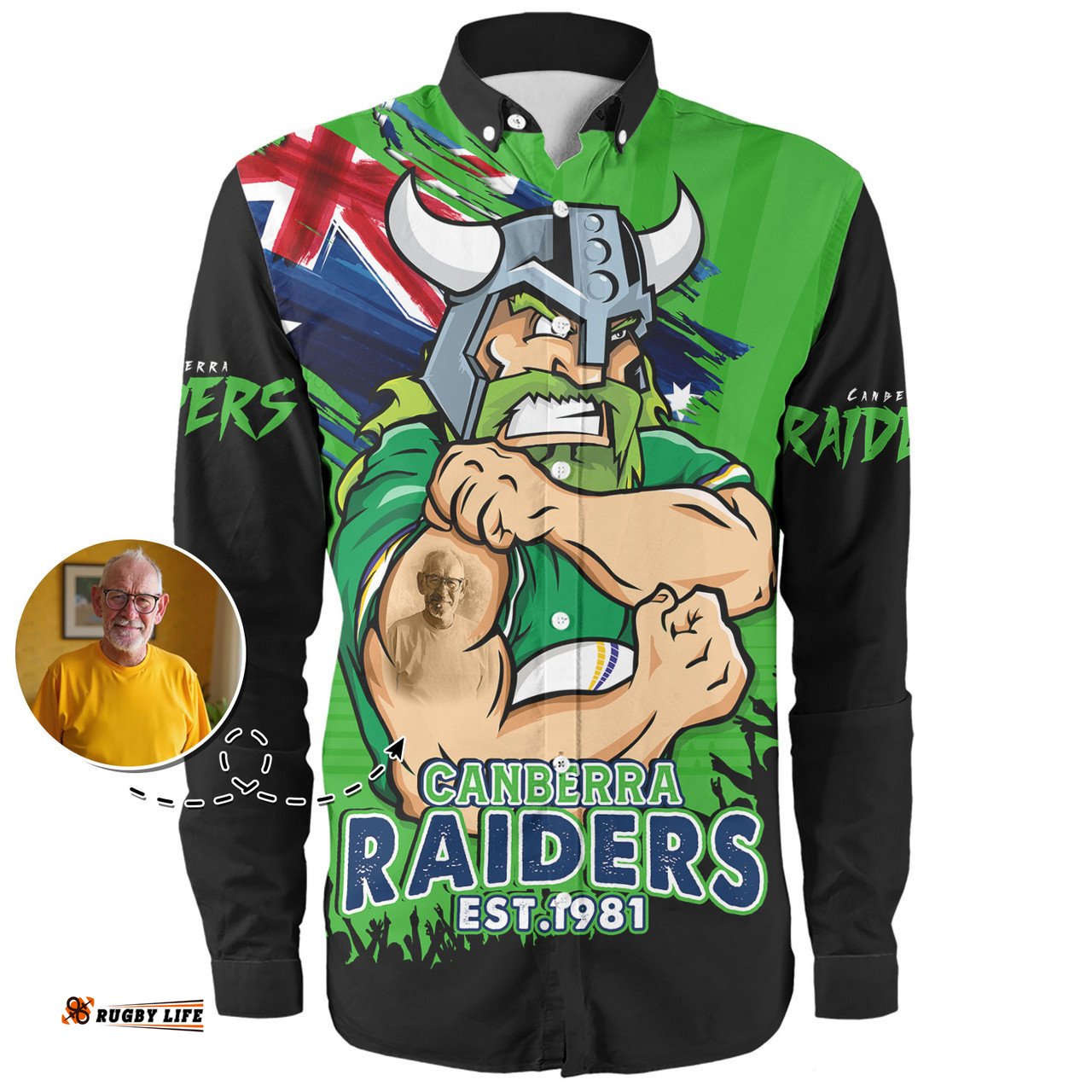 Amazing Aussie Canberra Raiders Heart Of A Fighter Tough And Fearless Long Sleeve Shirt