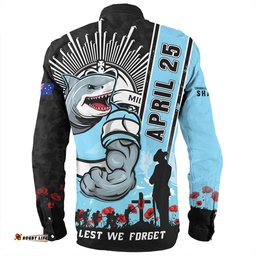 Amazing Aussie Cronulla Sutherland Sharks Anzac Day Lest We Forget Strong Fighting Spirit Long Sleeve Shirt