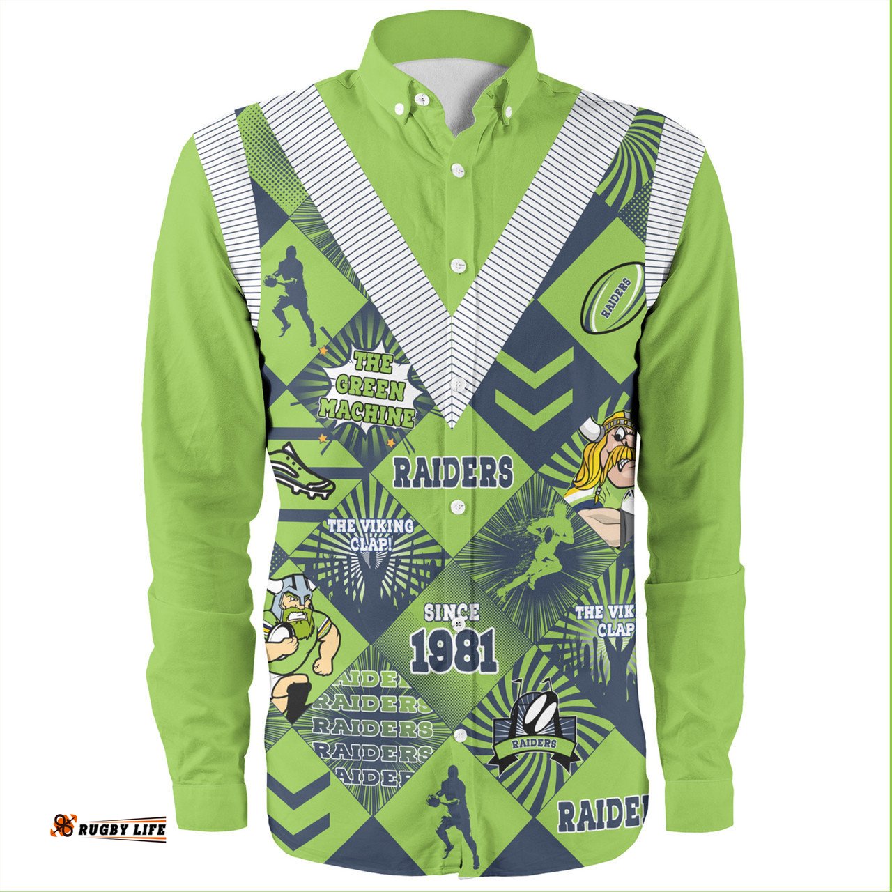 Amazing Aussie Canberra Raiders Argyle Patterns Style Tough Fan Rugby For Life Long Sleeve Shirt