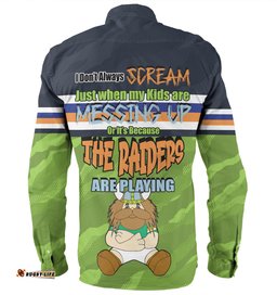Amazing Aussie Canberra Raiders Mother's Day Screaming Mom and Crazy Fan Long Sleeve Shirt