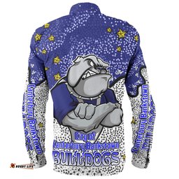 Amazing Aussie Canterbury Bankstown Bulldogs Custom Team With Dot And Star Patterns For Tough Fan Long Sleeve Shirt