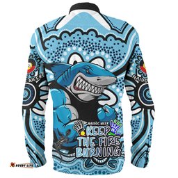 Amazing Aussie Cronulla Sutherland Sharks Aboriginal Inspired Naidoc Week Custom For Die Hard Fan Supporters Long Sleeve Shirt